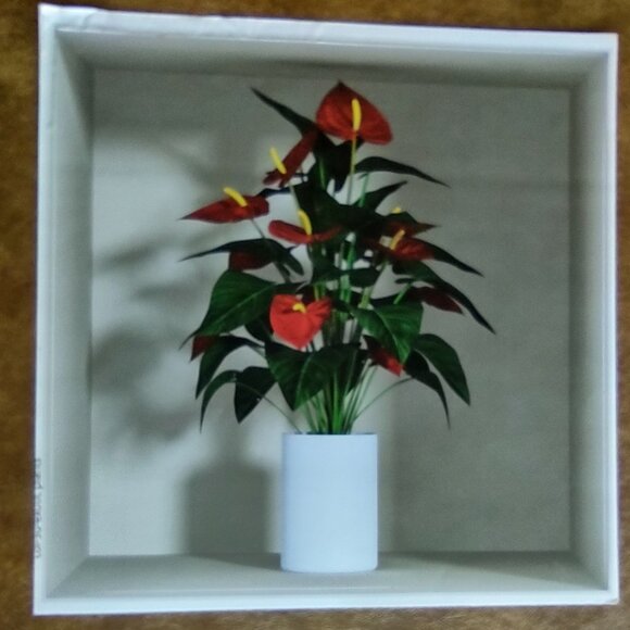 Wall Decals Set of 3 Shadowbox Tropical Plants - Picture 4 of 10